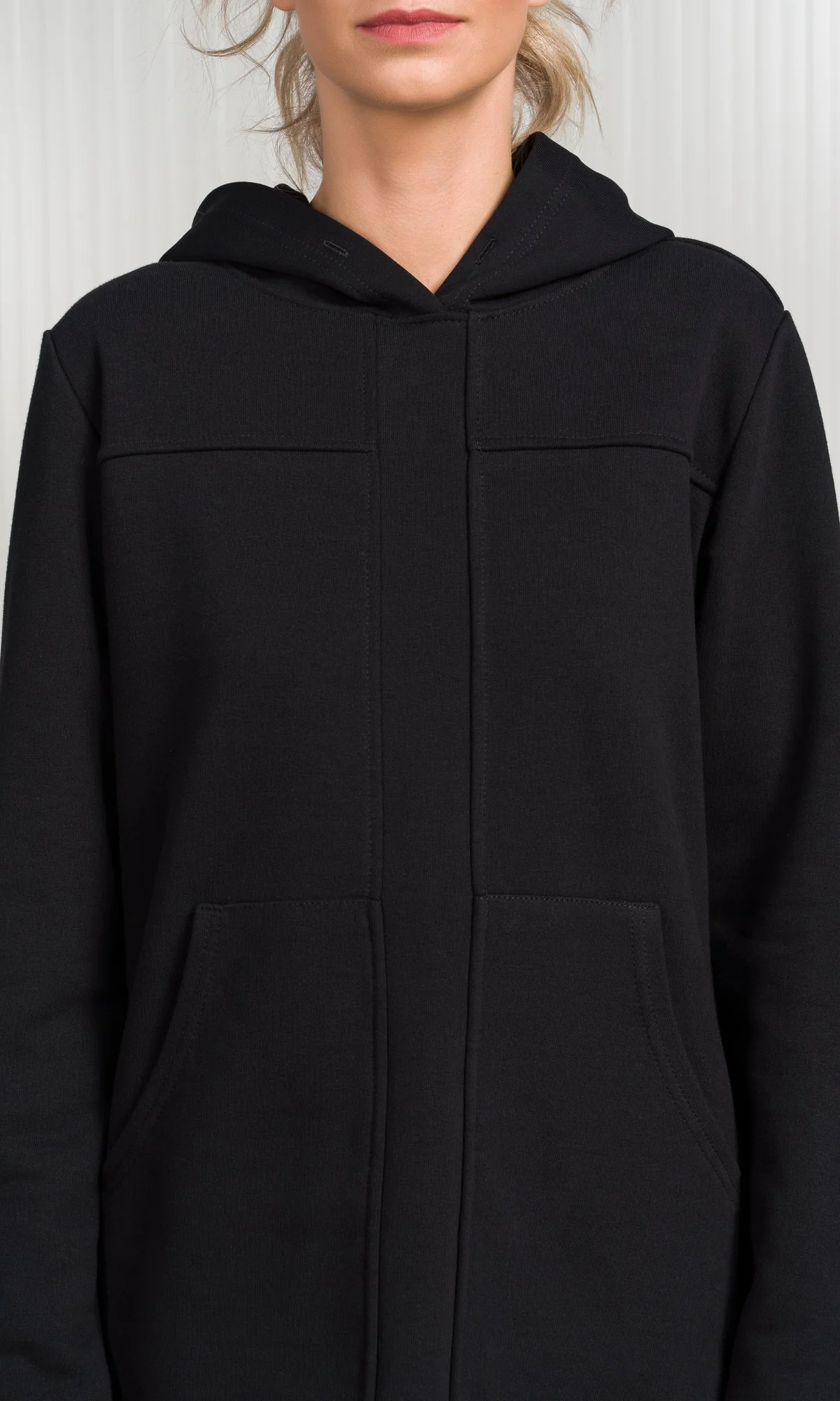 Cotton Hoodie with  Front  Pockets  ,Seam Details Hooded Sweatshirt, Hooded Warm Top Handmade by Aakasha - Image 3
