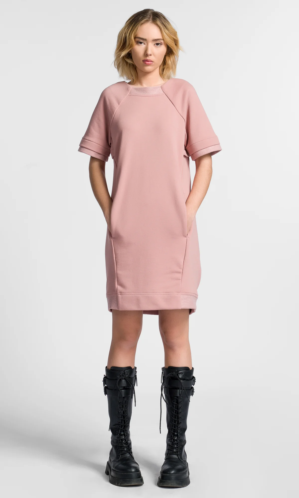 Short Sleeved Sweatshirt Dress - Image 4