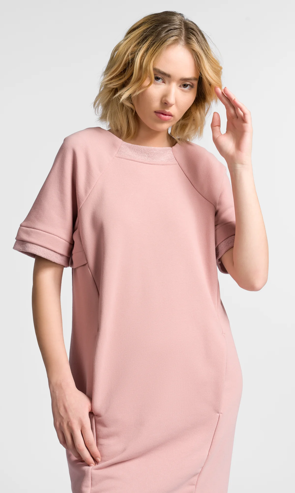 Short Sleeved Sweatshirt Dress - Image 6