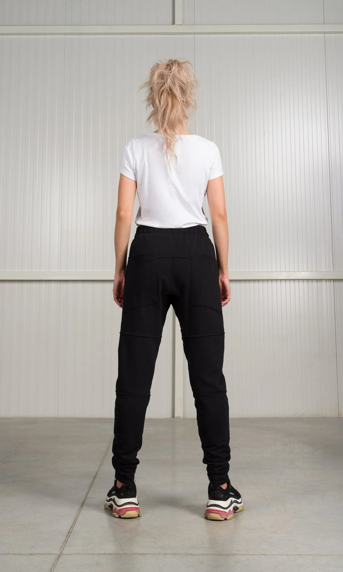 Two-piece Set of Hooded Sweatshirt and Jogger Pants with Seam Details - Image 7