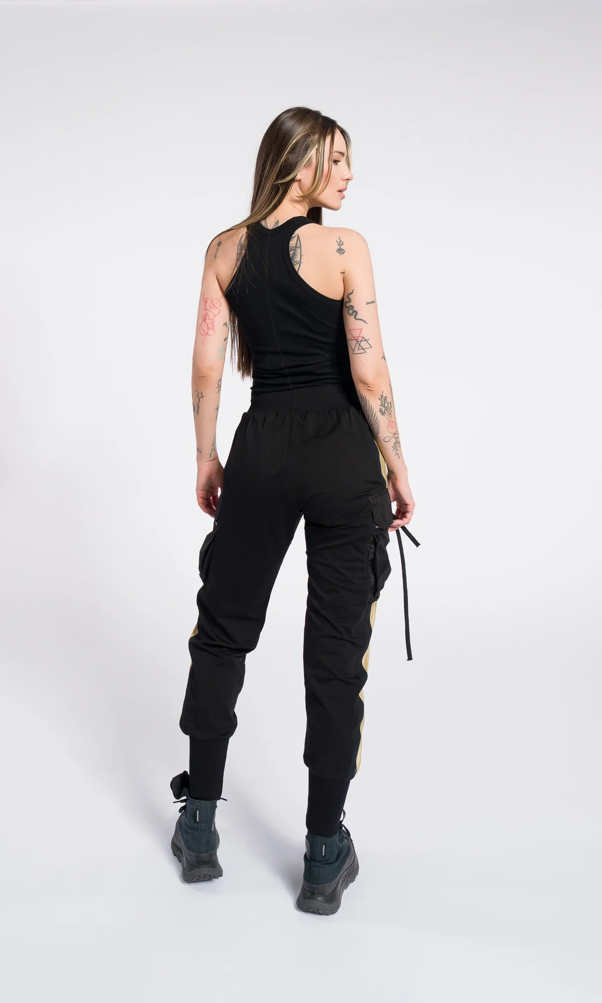 Urban Utility Cargo Joggers – Black - Image 3