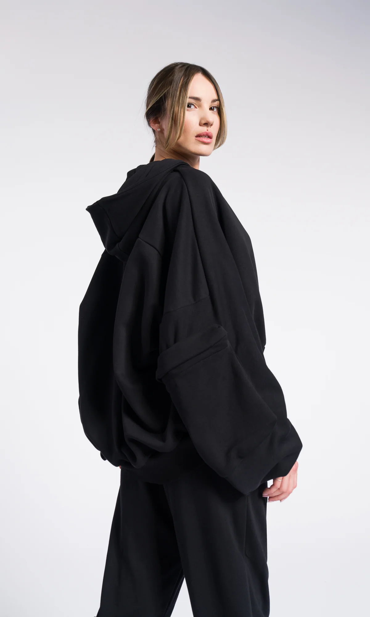 Wide Leg Pants Loose Fit Fall Trousers Cotton Pants with pockets elastic Band Waistline - Image 6